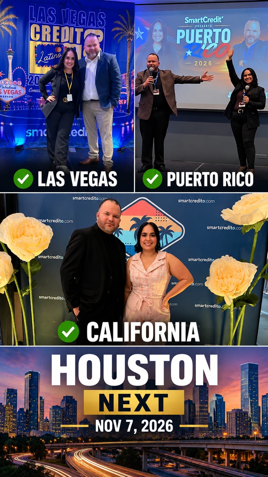 Bárbara Chang y Jesús Salgado en evento presencial en Las Vegas, Nevada
